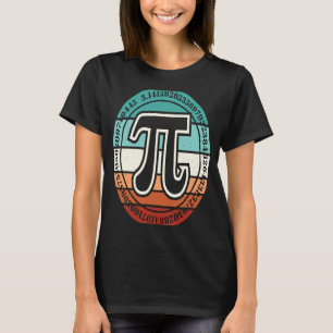 Pi Day Retro Pi Symbol Math Teacher Nerd Geek 3 14 T-Shirt