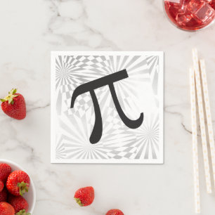 Pi Day Retro Pi Symbol Paper Napkins