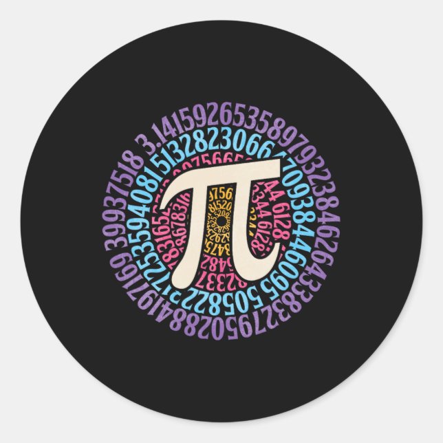 Pi Day Shirt Circular 3.14 Pi Math Students School Classic Round Sticker (Front)