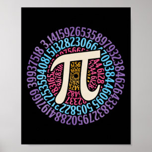Pi Day Shirt Circular 3.14 Pi Math Students School Poster