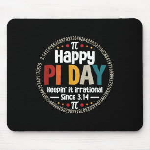 Pi Day Shirt For Teacher Vintage 3.14 Pi Digits Ha Mouse Pad