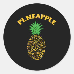 Pi Day Shirt Pi-neapple Pineapple Funny Lover Teac Classic Round Sticker