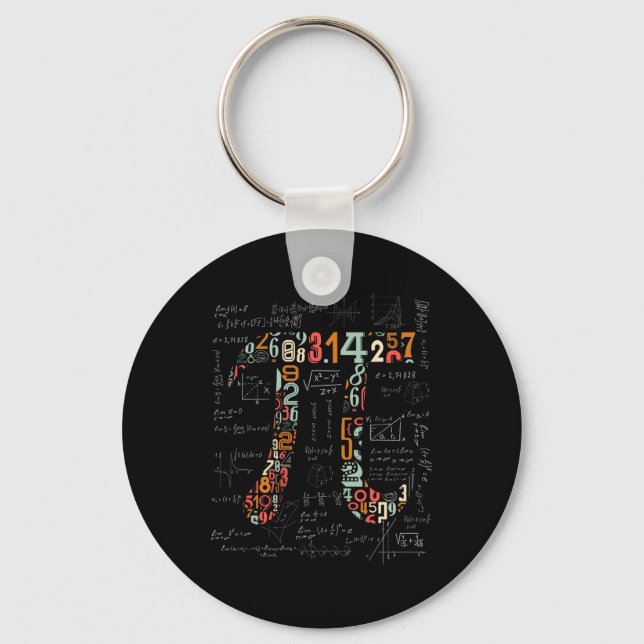 Pi Day Shirt Pi Numbers Math Teacher 3.14 Gift Boy Key Ring (Front)