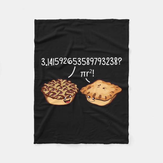 Pi Day Shirt Pi R Squared Formula Math Pie Kawaii  Fleece Blanket (Front)