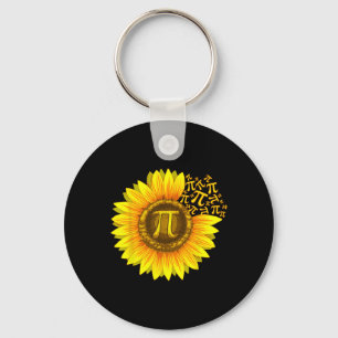 Pi Day Shirt Women Sunflower Math Teacher Gift Key Ring