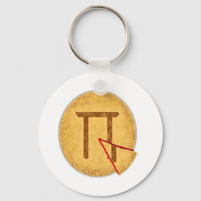 Pi Day Slice Key Ring (Front)