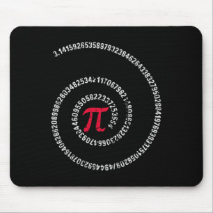 Pi Day Spiral 3.14 March 14th Math Teacher Vintage Mouse Pad