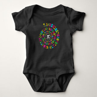 Pi Day Spiral Colour Numbers 3 14 Happy Pi Day Baby Bodysuit