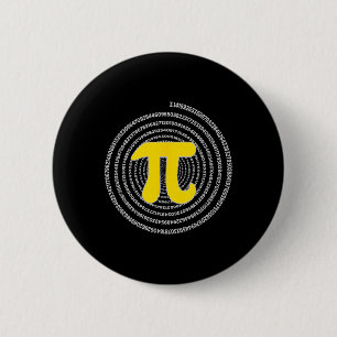 Pi Day Spiral Pi Math Science For Pi Day 3.14 6 Cm Round Badge