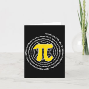 Pi Day Spiral Pi Math Science For Pi Day 3.14 Card