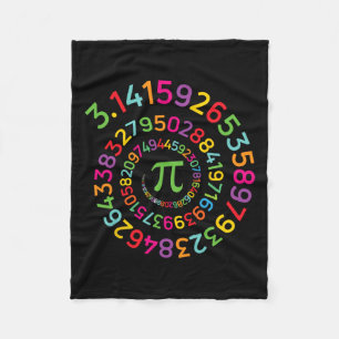 Pi Day Spiral Shirt 3.14159 Women Kids Men Math Te Fleece Blanket