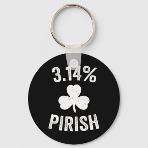 Pi Day St. Patrick's 3.14 Irish Funny Pirish Math Key Ring