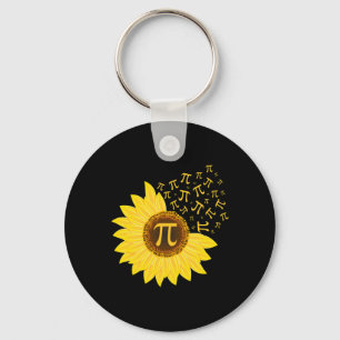 Pi Day Sunflower - 3.14 - Math Teacher - Pi Number Key Ring