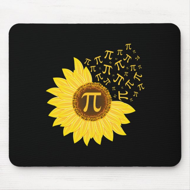 Pi Day Sunflower - 3.14 - Math Teacher - Pi Number Mouse Pad (Front)