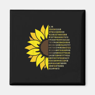 Pi Day Sunflower 3.14 Pi Number Symbol Math Scienc Magnet