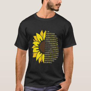 Pi Day Sunflower 3.14 Pi Number Symbol Math Scienc T-Shirt
