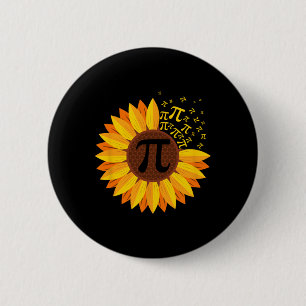 Pi Day Sunflower Pi Number Symbol Math Themed Scie 6 Cm Round Badge