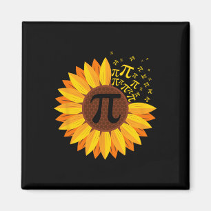Pi Day Sunflower Pi Number Symbol Math Themed Scie Magnet