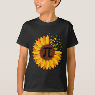 Pi Day Sunflower Pi Number Symbol Math Themed Scie T-Shirt