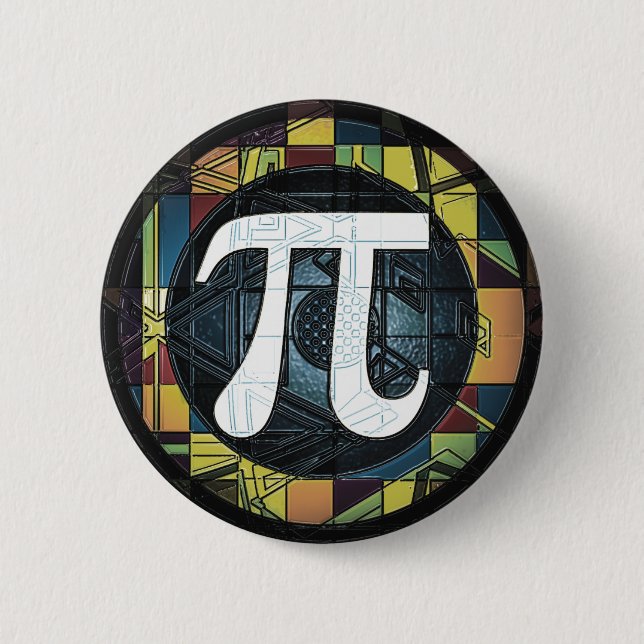 Pi Day Symbol Design dk 6 Cm Round Badge (Front)