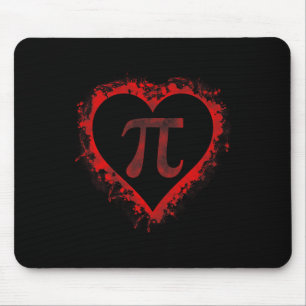 Pi Day Symbol Heart Valentines Day Boys Kids Math Mouse Pad