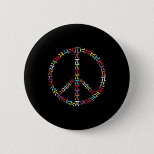 Pi Day Symbol Peace Sign Kids Math Teacher 6 Cm Round Badge
