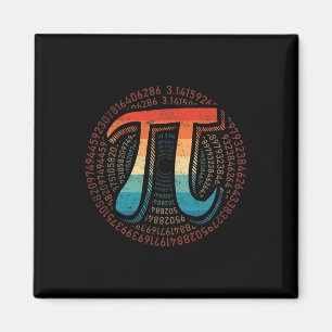 Pi Day Symbol Retro Vintage Pi 3.14 Number Funny M Magnet