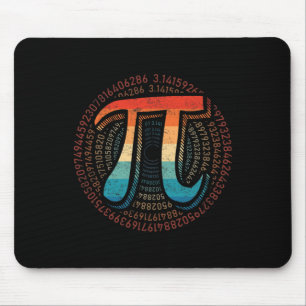 Pi Day Symbol Retro Vintage Pi 3.14 Number Funny M Mouse Pad