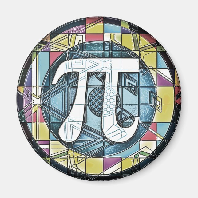 Pi Day Symbol Rounds Magnet (Front)