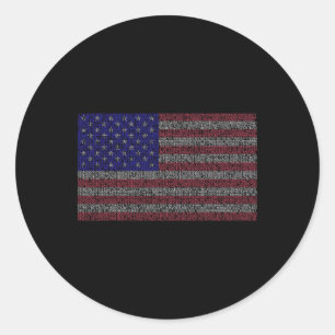 Pi Day Usa Flag Maths 3.14 March 14th Classic Round Sticker
