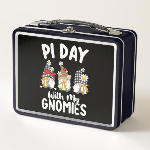 Pi Day With My Gnomies Funny Math Mathematics Metal Lunch Box