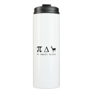 Pi Delta Llama Mathematics Symbols Thermal Tumbler