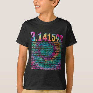 Pi Design For Teacher Tie Dye 3.14 Pi Digits Happy T-Shirt