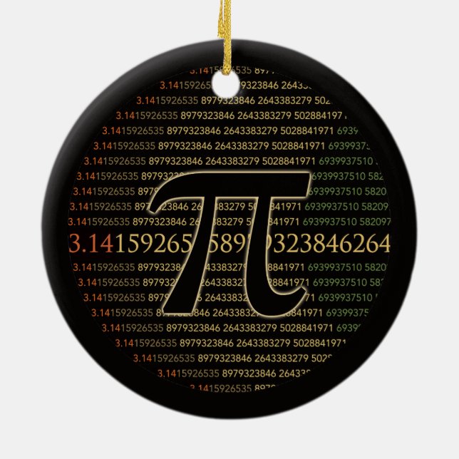 Pi Eclipse Ceramic Tree Decoration (Back)