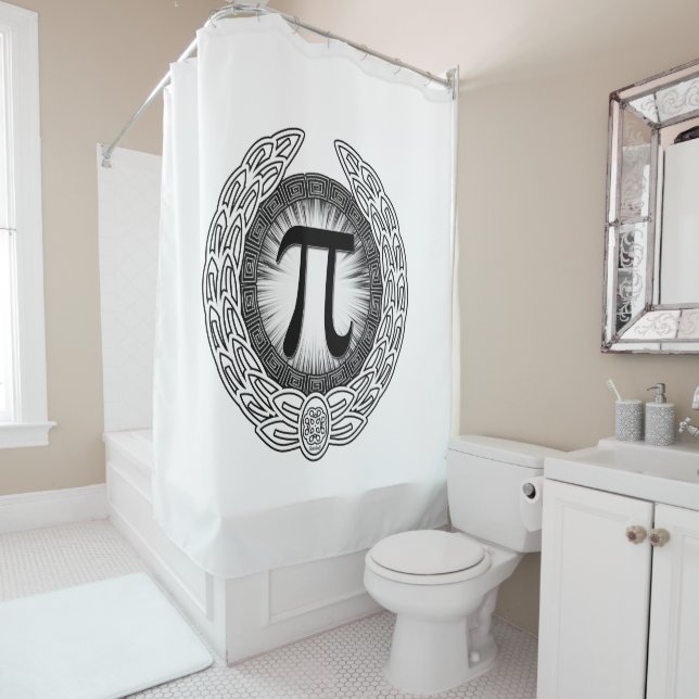 PI Emblem Shower Curtain (In Situ)
