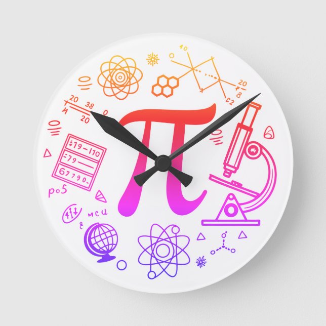 Pi Enthusiast Round Clock (Front)