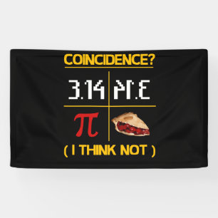 Pi Equals Pie Coincidence Math Pun Pi Day Banner