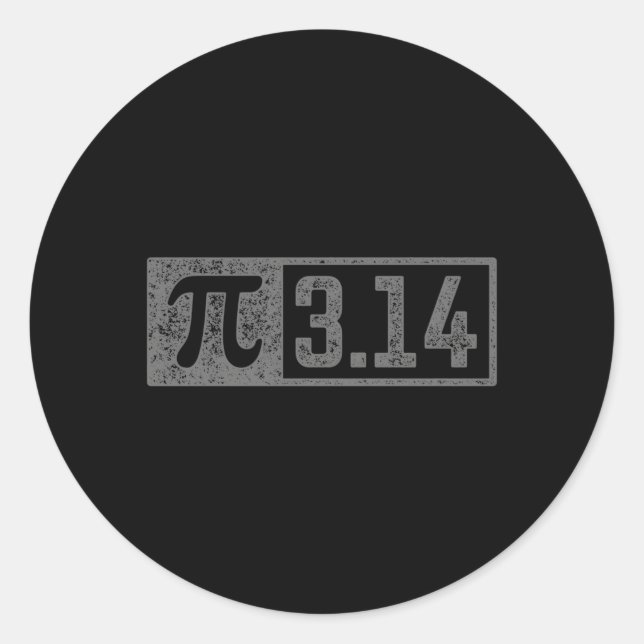 Pi For Teacher 314 Pi Digits Happy Pi Day Classic Round Sticker (Front)