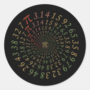 Pi Galaxy Classic Round Sticker