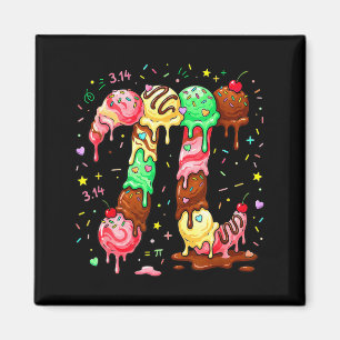 Pi Ice Cream Drip Math Pi Math Funny Pi Day Symbol Magnet
