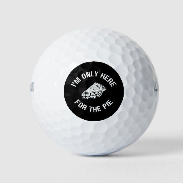 Pi I'm Only Here For The Pie Funny Golf Balls (Front)