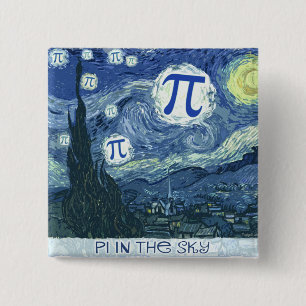 Pi in the Sky 15 Cm Square Badge