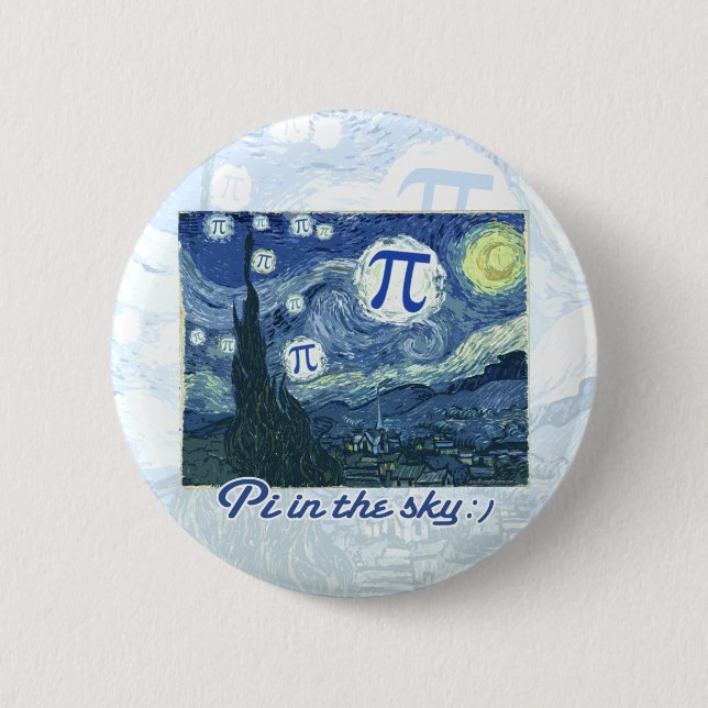 Pi in the Sky 6 Cm Round Badge (Front)
