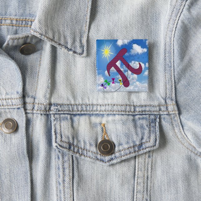Pi in the Sky Keychain Button (In Situ)