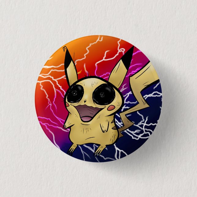 Pi Kachu 3 Cm Round Badge (Front)