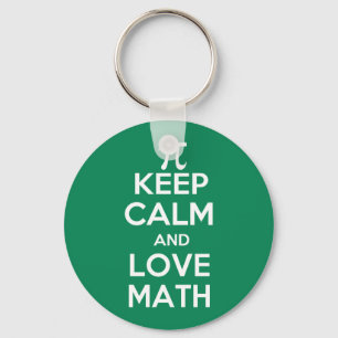 Pi keep calm and love math key ring