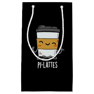 Pi-lattes Funny Latte Pilates Pun Dark BG Small Gift Bag