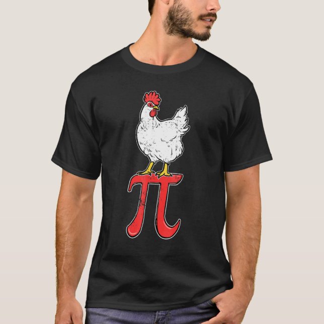 Pi Math Chicken Vintage T-Shirt (Front)