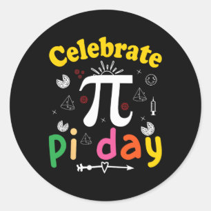 Pi Math Science Stem Gift 3.14 Pi Day 1 Classic Round Sticker