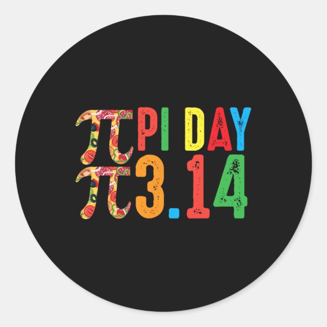 Pi Math Science Stem Gift 3.14 Pi Day 2  Classic Round Sticker (Front)